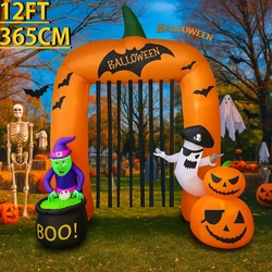 Calabaza inflable gigante Halloween con luces LED para exterior