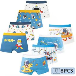 Bóxer niño transpirable con estampado de galaxia y cosmonauta