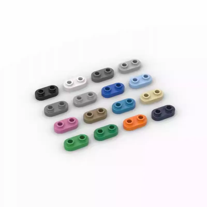 100 Uds 35480 bloques de construcción 10 pezzi piastra 1x2 arrotondata con 2 tachuelas aperte per parti di mattoni fai da te compatibilidad MOC