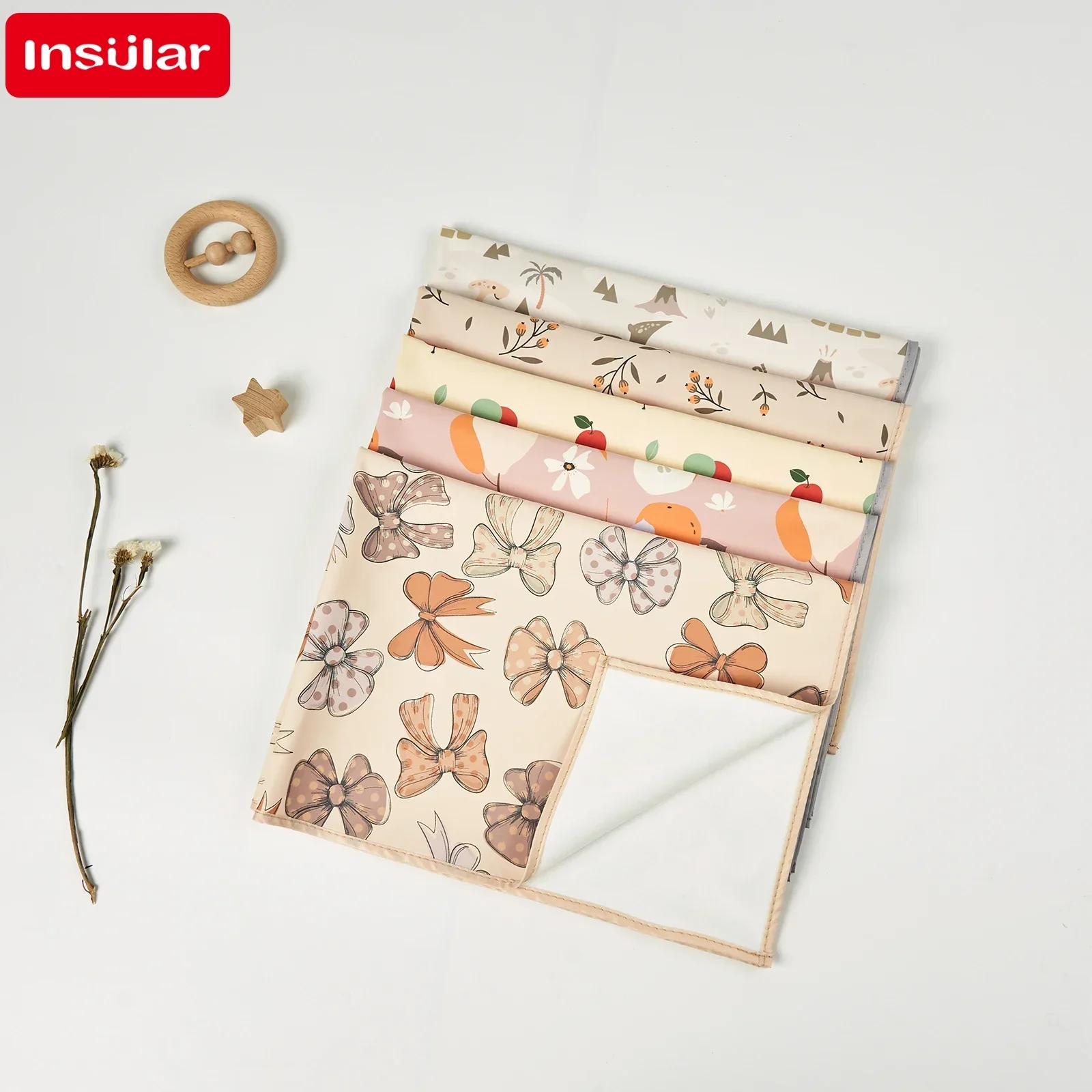 Cambiador de pañales para bebé, alfombrilla impermeable lavable, reutilizable, de algodón, transpirable - imagen 2