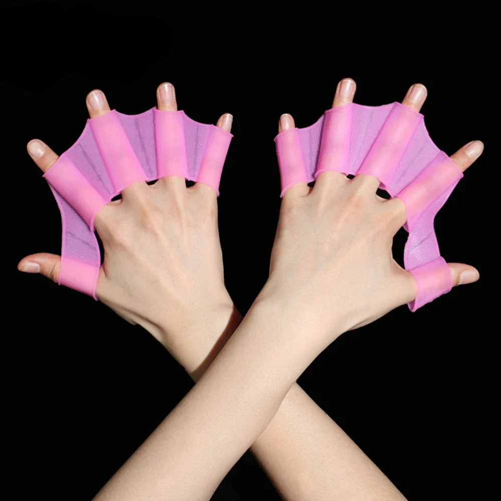 Aletas de silicona para natación con guantes de entrenamiento - imagen 3