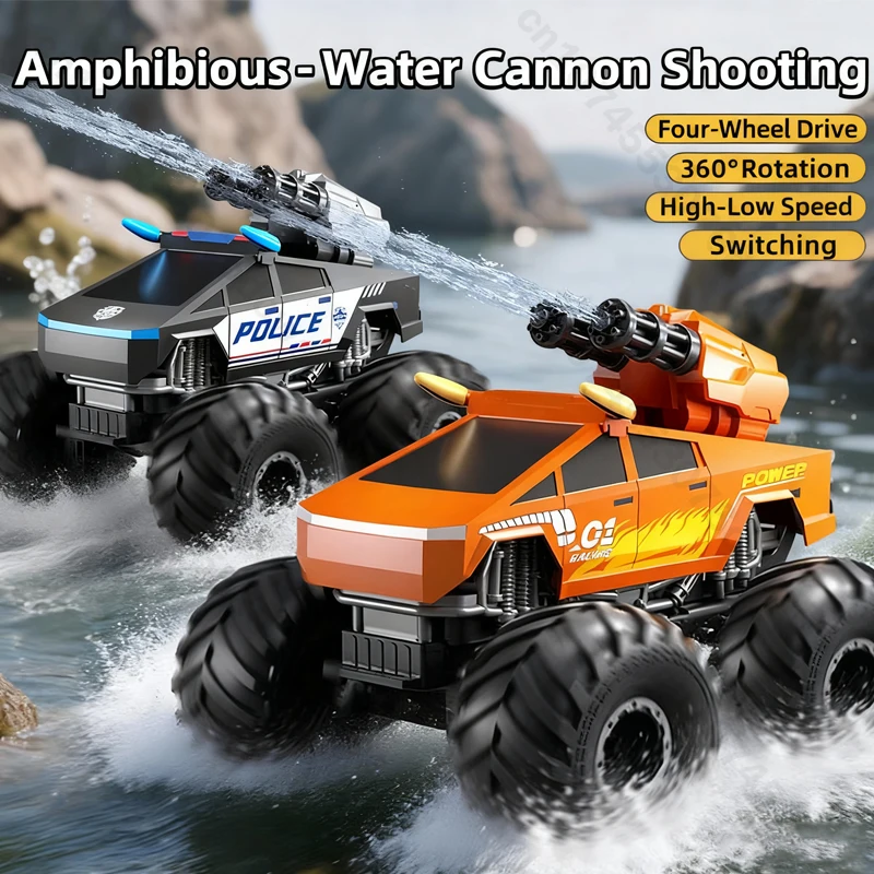 JJRC-coche anfibio RC con tracción en las cuatro ruedas, resistente al agua, Control remoto, vehículo acrobático giratorio, escalada, todoterreno, juguete, regalo de Navidad