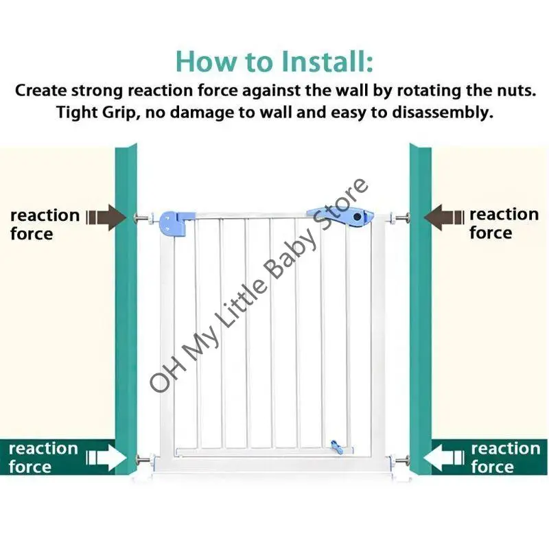 M76C 4 ​​unids/pack núcleo acero tornillo tuerca escalera arreglar mascotas bebé seguridad barra puerta resistente seguro - imagen 3
