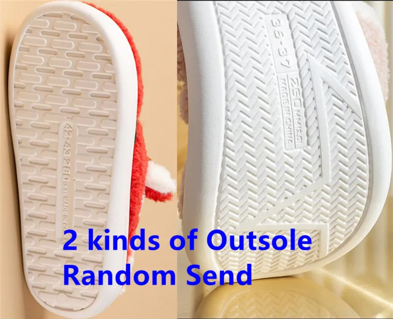 Nuevas zapatillas de ciervo de Navidad de suela gruesa 2025, zapatillas cálidas para interiores para hombres y mujeres, zapatos de plataforma de invierno para amantes del suelo del hogar de felpa suave - imagen 5