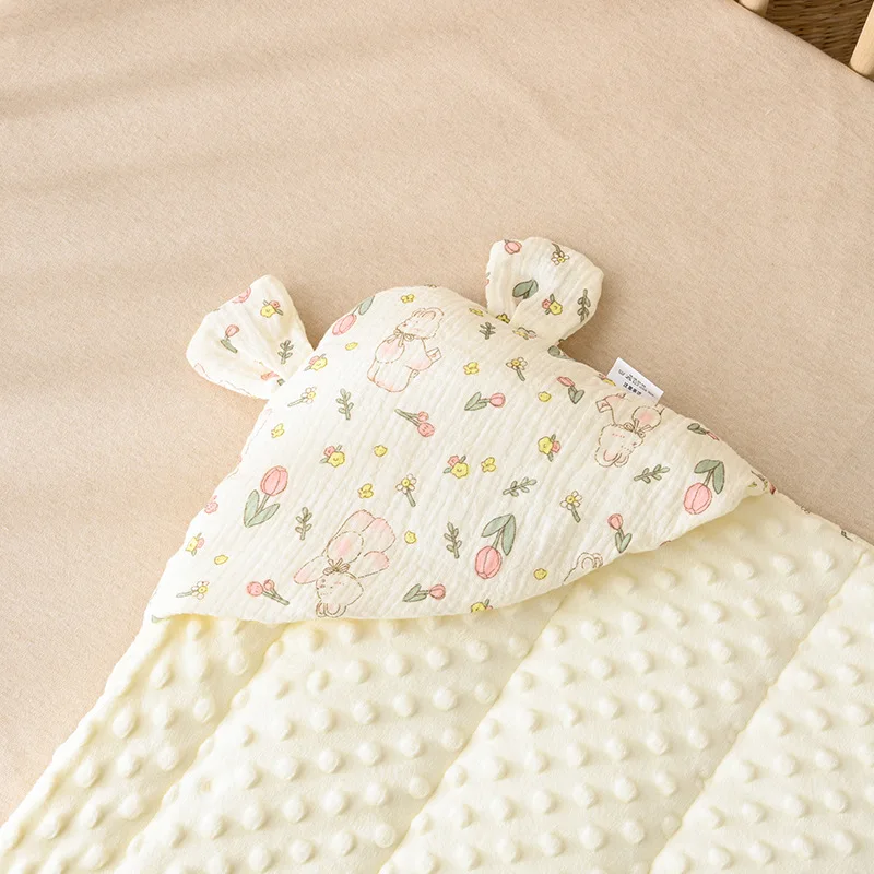 Manta de algodón suave con estampado floral para bebé recién nacido - imagen 4