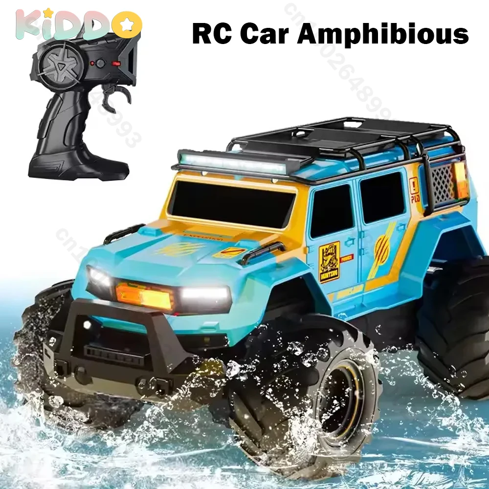 Coche RC, vehículo acrobático anfibio, coche de policía, coche de Control remoto impermeable, vehículo de escalada ligero, vehículo todoterreno 4WD, juguete de playa