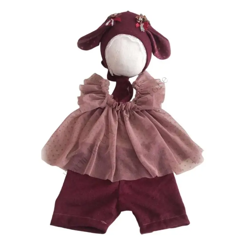 Conjunto princesa newborn en tul y encaje con gorro bon - imagen 4