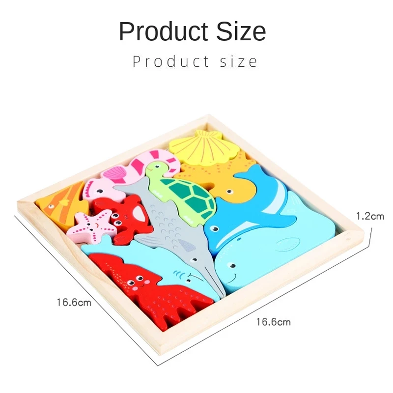 Rompecabezas 3D de madera Montessori - puzzle educativo infantil - imagen 4