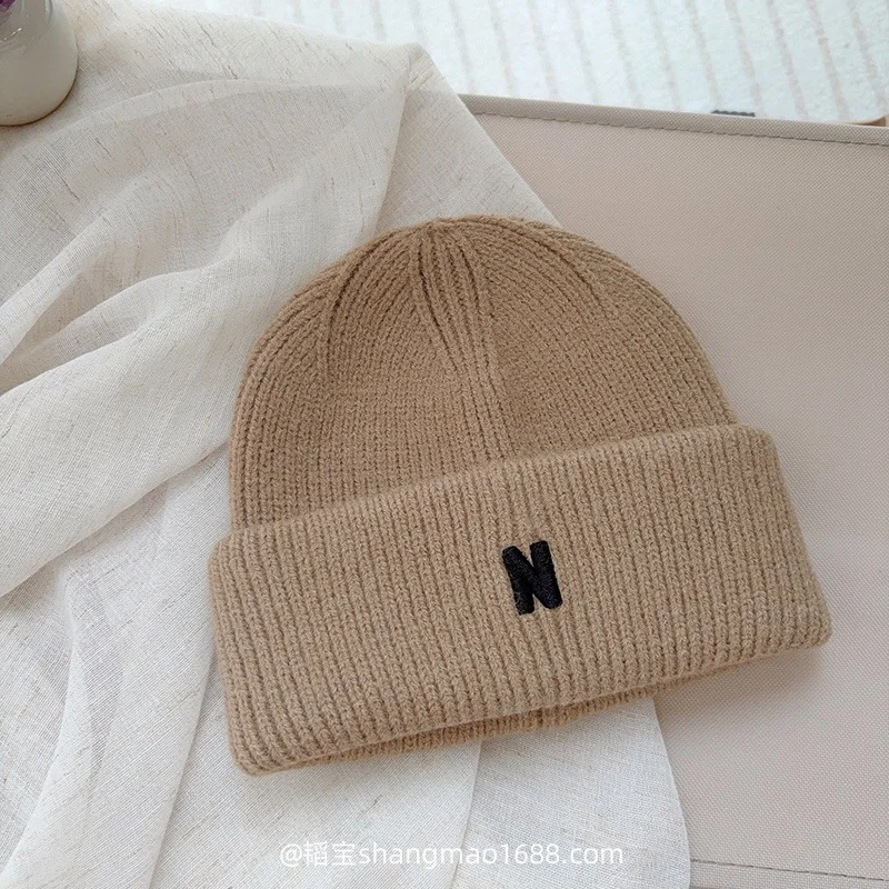 Gorro de lana personalizado con inicial N para niños y bebés - imagen 3