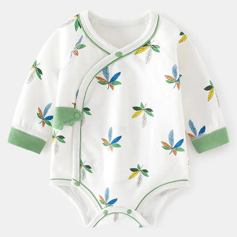 Monos de primavera, artículos para recién nacidos, ropa para niña y niño, monos de algodón de manga larga con estampado de puntos bonitos de dibujos animados, disfraz para niño pequeño B257 - imagen 5