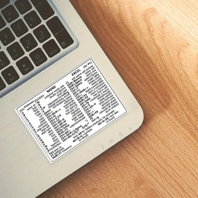 Adhesivo adhesivo de atajo de teclado de referencia de computadora, 5 uds., para Windows, PC, portátil, escritorio, atajo