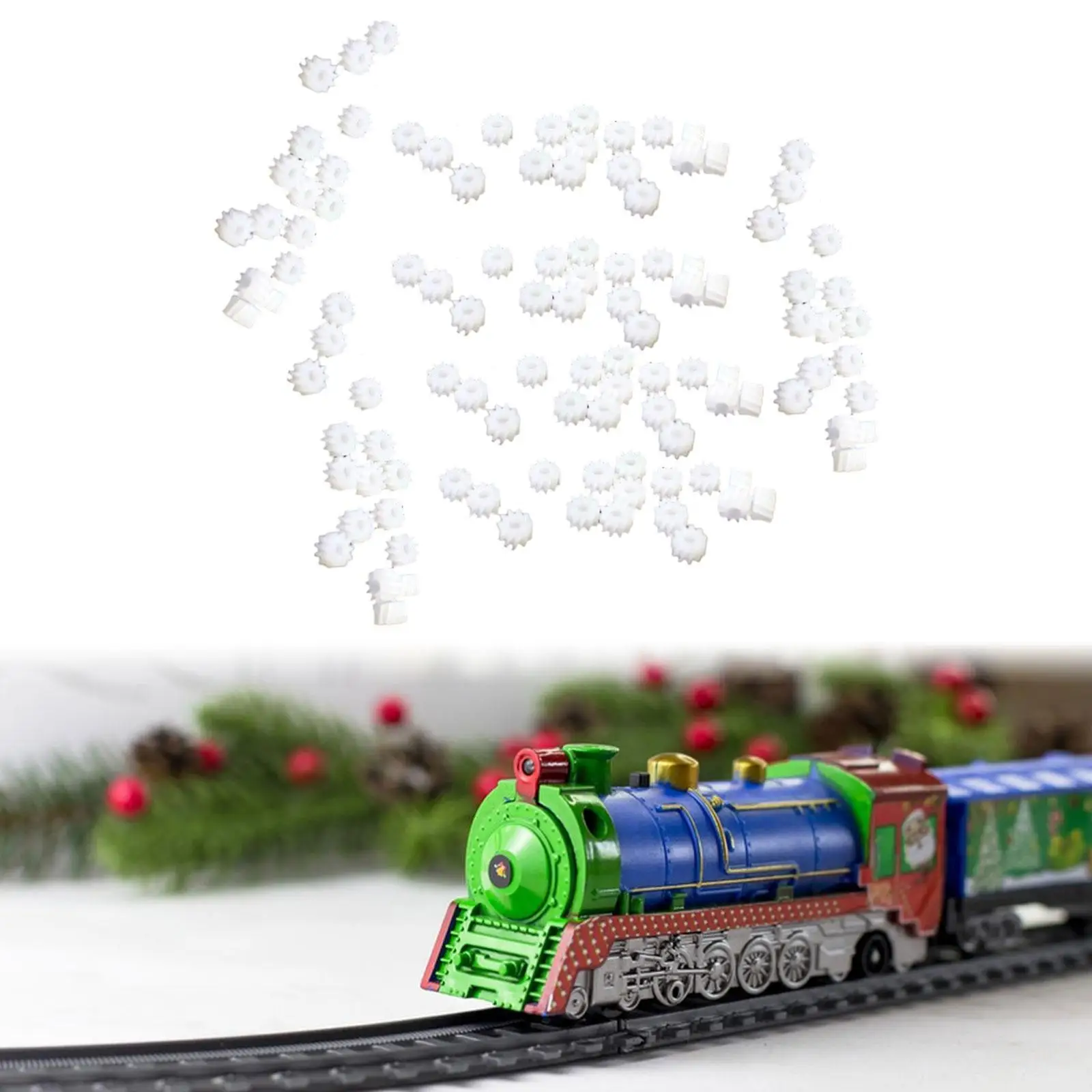 100 Pieces 1:87 HO Scale Train Gears Hobby Upgraded Sand Table Accessories