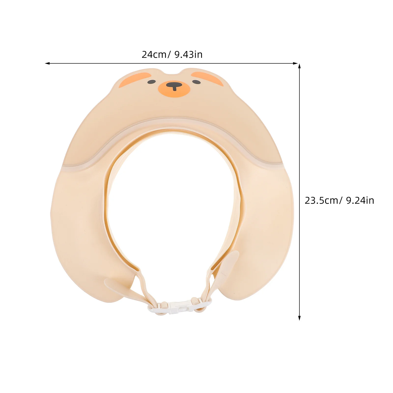 Gorro de ducha impermeable ajustable para bebé, bonito diseño de dibujos animados, protector para lavado de cabello, sombrero, visera de baño para niños pequeños, protección para los oídos - imagen 4