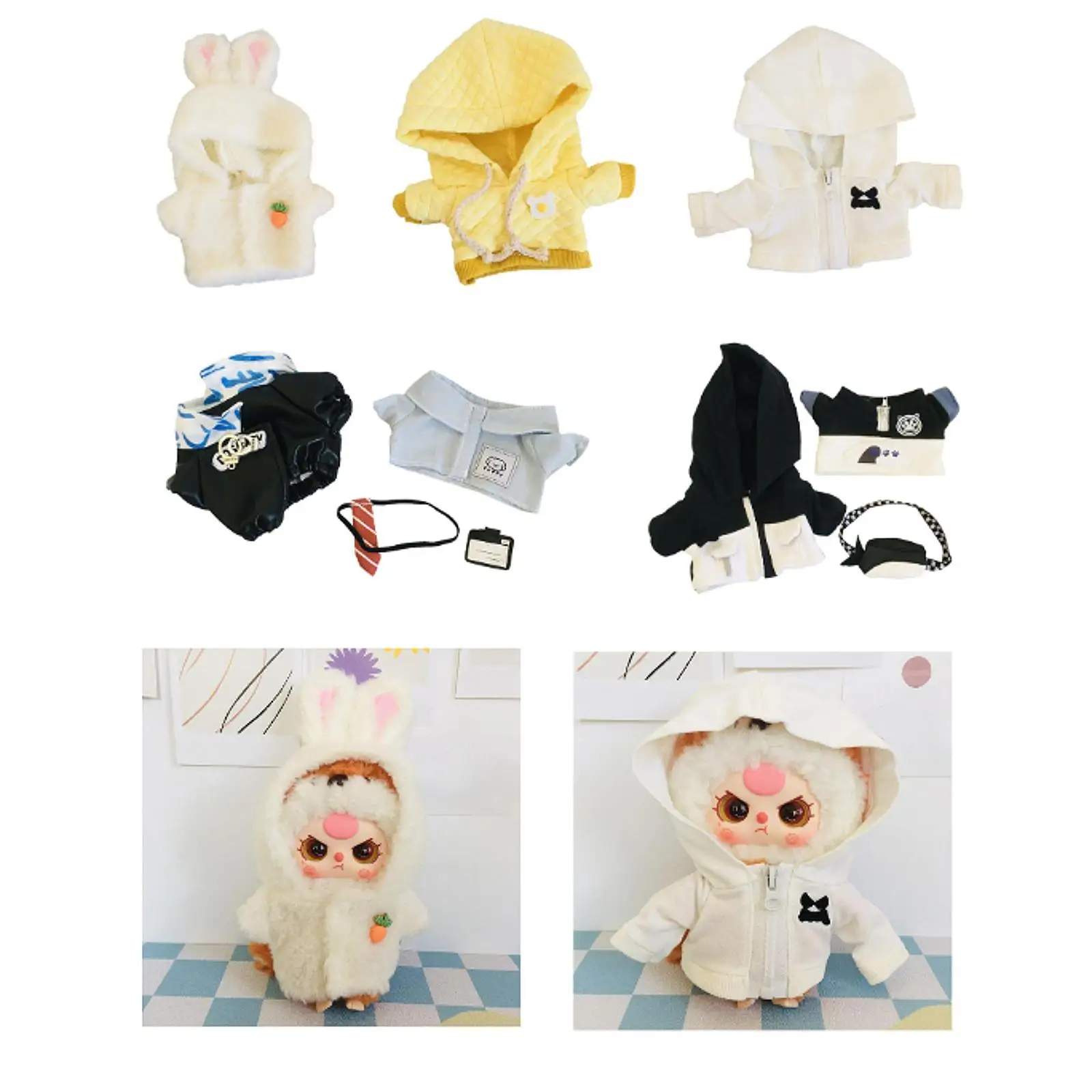 Dolls Clothes Miniature Clothing for 20cm Dolls Dress up Thanksgiving Gifts Dolls Clothes Miniature Clothing for 20cm Dolls Dress up Thanksgiving Gifts