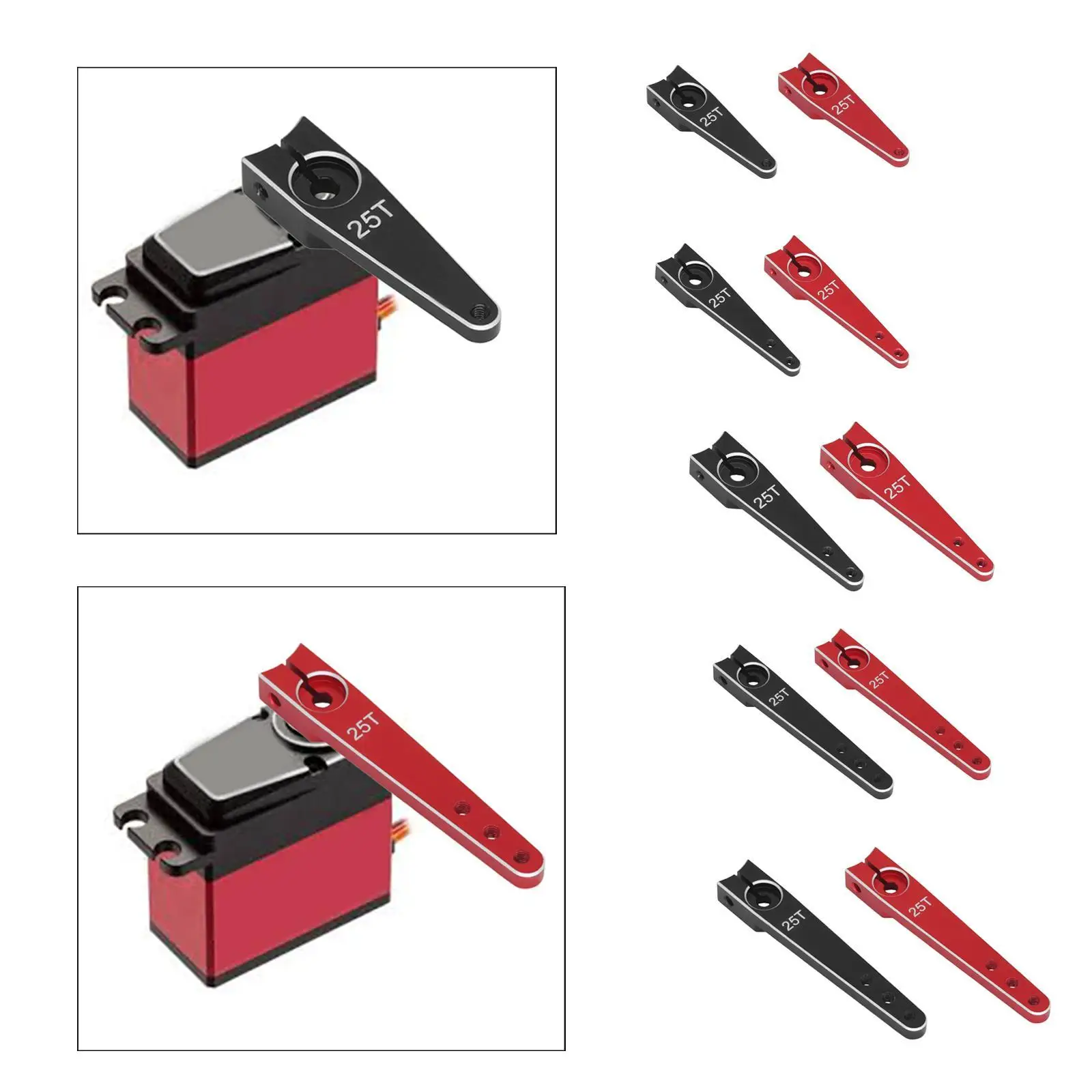 25T Servo Arm Replace Extended Metal Servo Arm for RC Crawler DIY Modified 25T Servo Arm Replace Extended Metal Servo Arm for RC Crawler DIY Modified