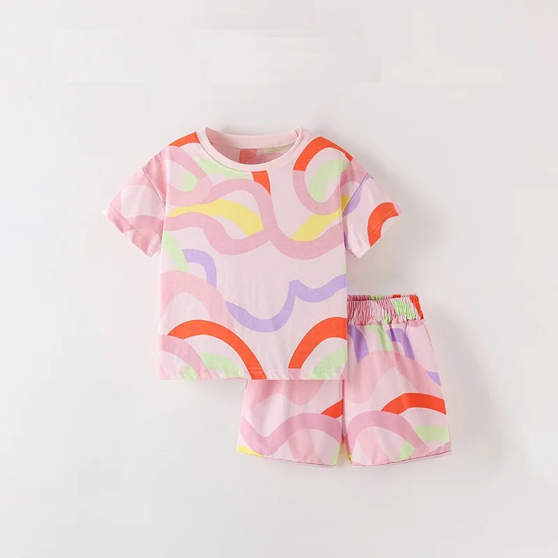 Conjunto verano niña camiseta manga corta y pantalón corto - imagen 4