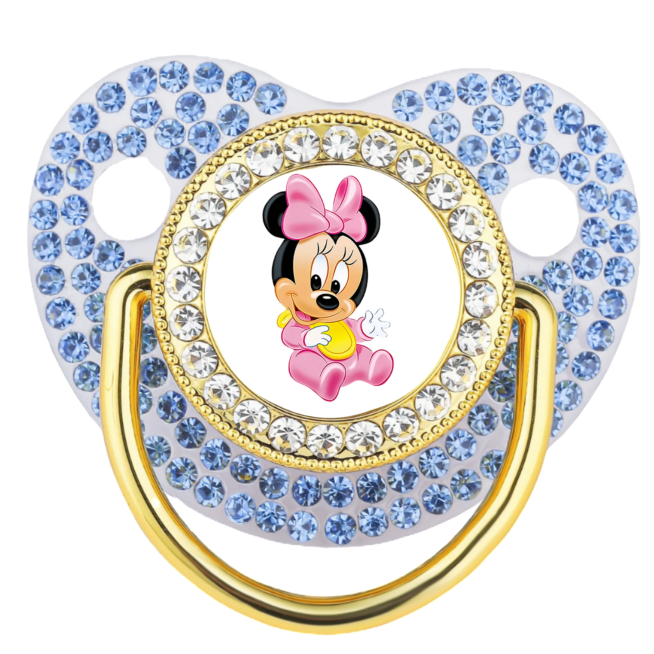 Lujosos anillos de dentición para bebé con estampado de anime, chupetes para bebé de silicona de calidad alimentaria, chupetes para bebé de ortodoncia, regalo - imagen 3