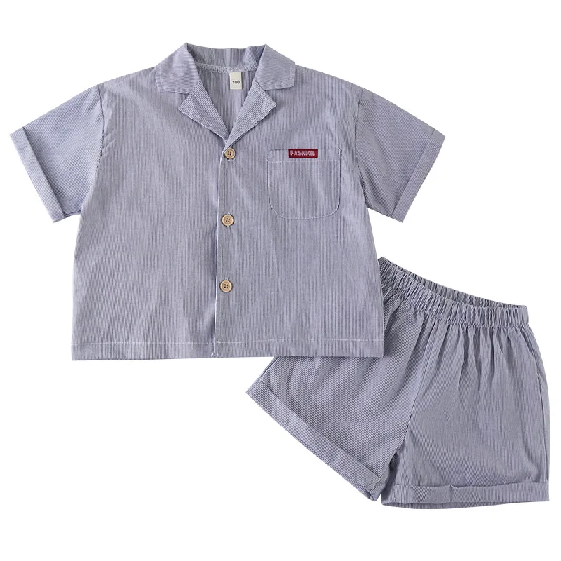 Conjunto infantil camisa y shorts manga corta de algodón