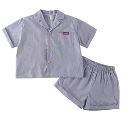 Conjunto infantil camisa y shorts manga corta de algodón