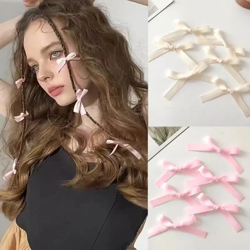 Mini pinzas para el pelo con lazo para niños, conjunto de 2-30 Uds. De accesorios para el cabello trenzados con cinta estilo Ballet para niñas - imagen 3
