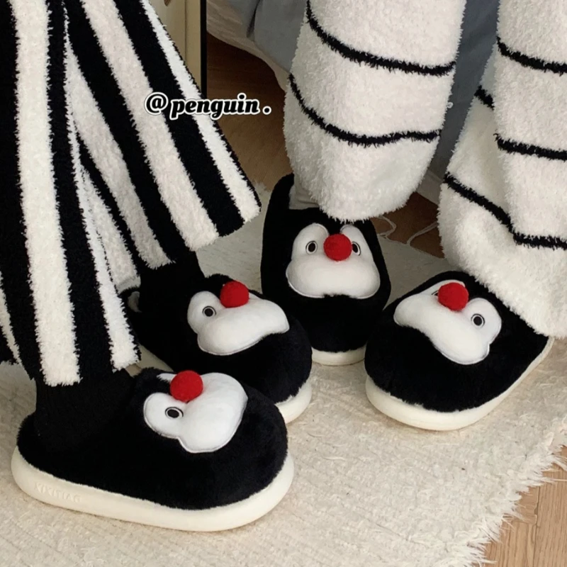 Zapatillas mullidas con pinguino - para casa, suela EVA suave - imagen 2