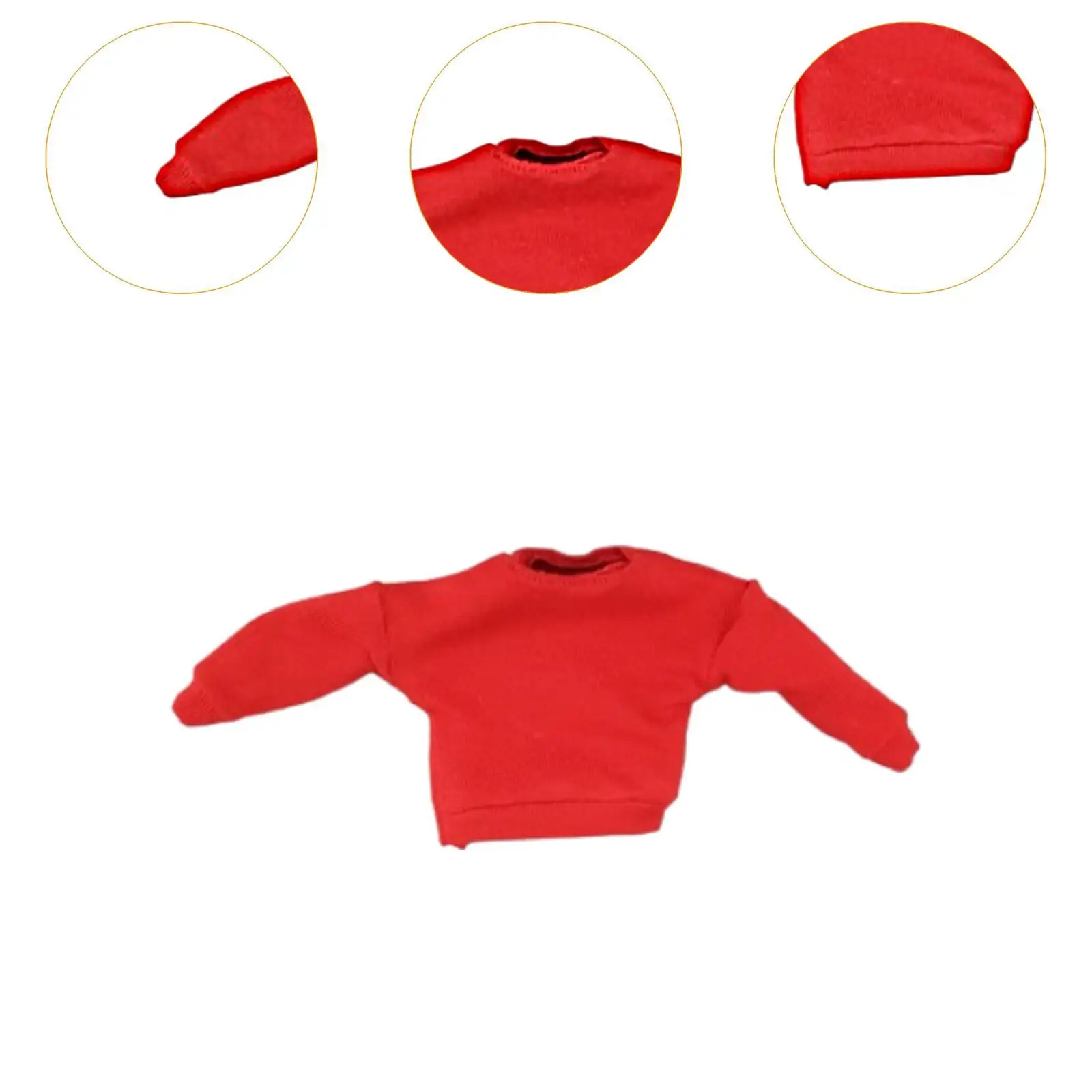 Suéter de punto para muñecas, disfraces para niñas pequeñas, decoración en miniatura, trajes para muñecas, ropa para muñecas, figura de acción de 6 pulgadas, 1/12 - imagen 5