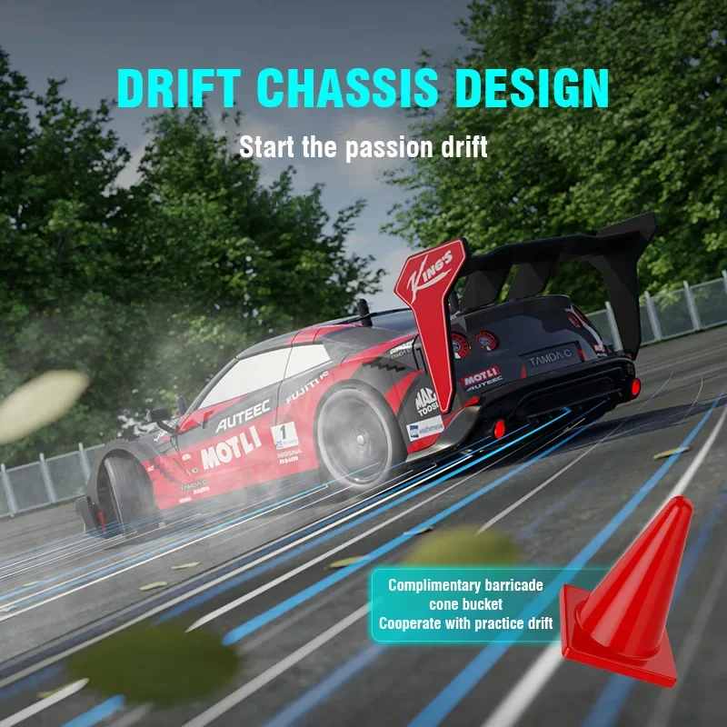 Rc 자동차 고속 4Wd 1/14 원격 제어 레이싱 드리프트 자동차 50 Km/h 전기 어린이 레이싱 차량 장난감 소년 어린이 선물 - imagen 2