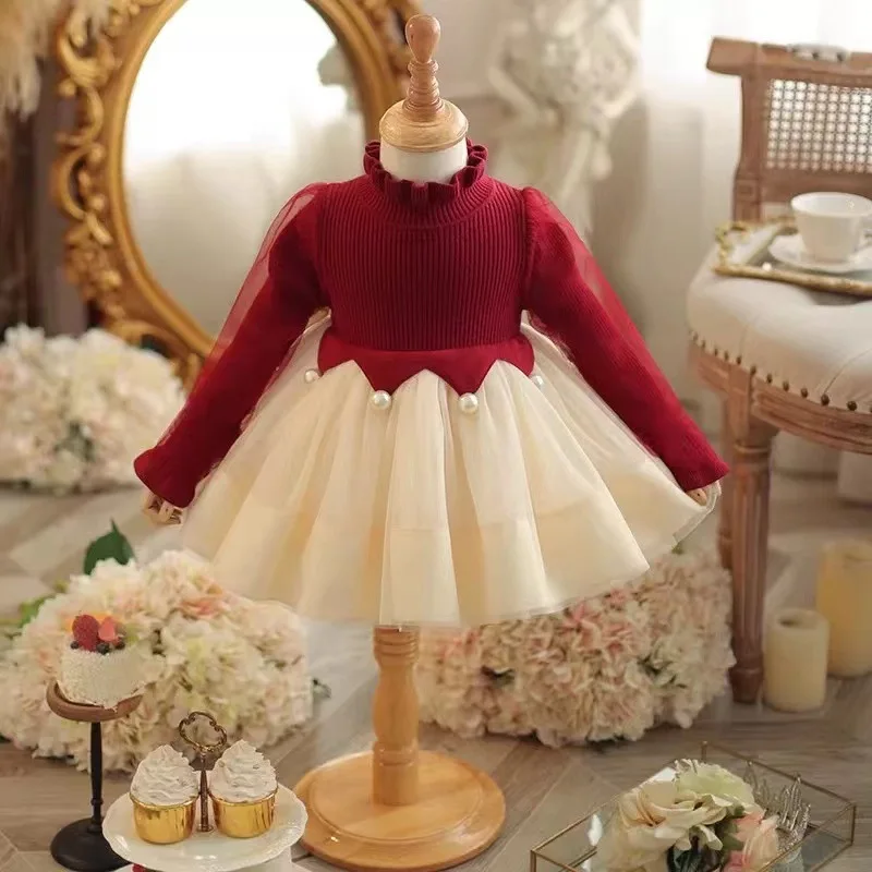 Vestidos para niñas de 2 a 7 años, vestido con forro grueso para niñas, vestido de fiesta para niños - imagen 2