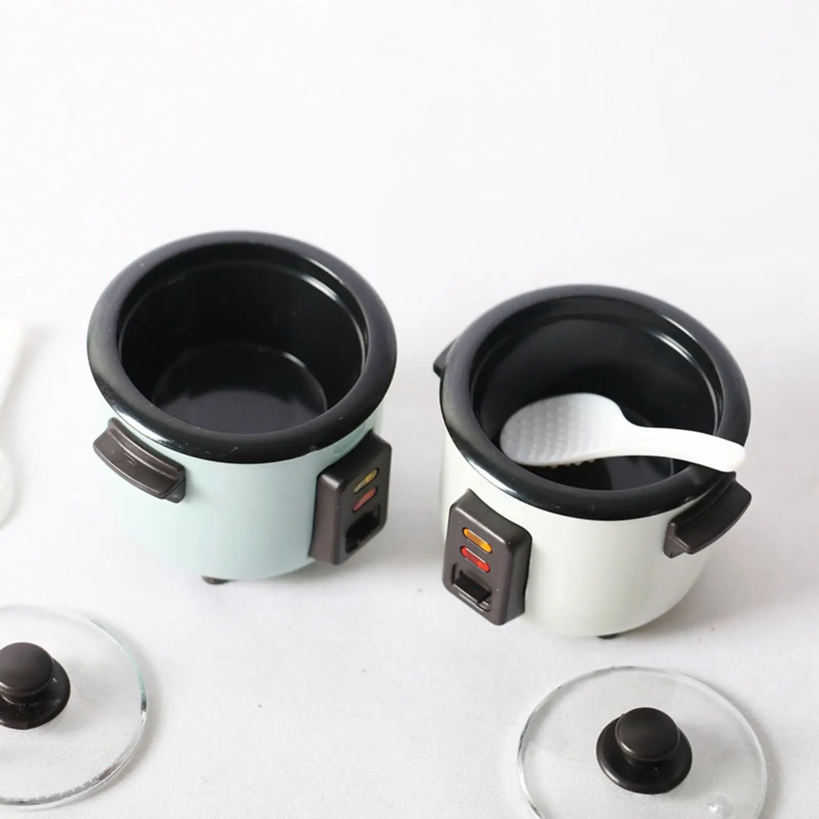 Olla arrocera en miniatura, muebles para casa de muñecas a escala 1/12, accesorios de decoración de cocina para juegos de niños - imagen 2