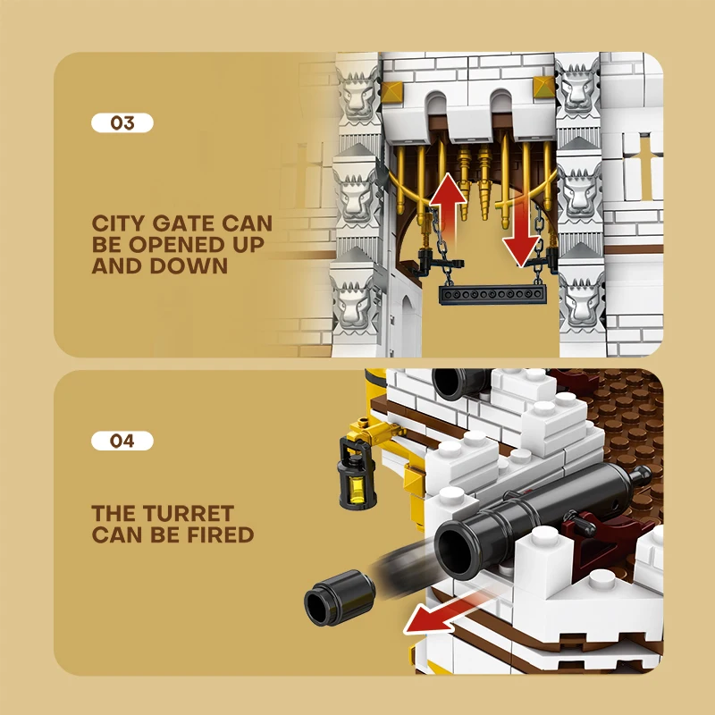 3752 Uds. Castillo Real europeo, bloques de construcción, escape de ciudad Medieval Vintage, bloques de construcción, juguetes DIY para niños, regalos - imagen 4