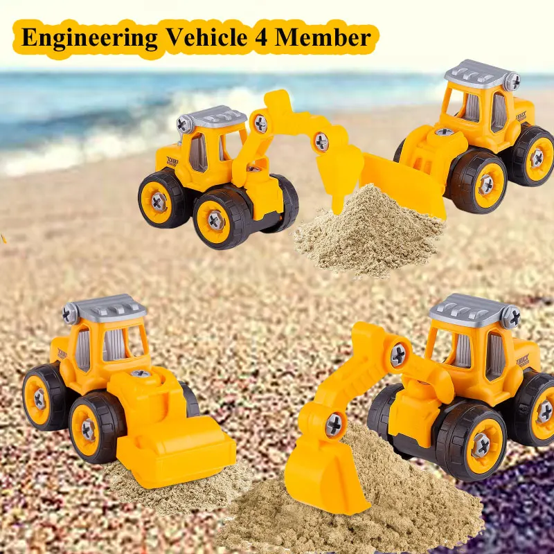 Niños ingeniería en miniatura DIY camión tuerca tornillo excavadora herramienta juguete para niños educativo coche/camión modelo regalo - imagen 4