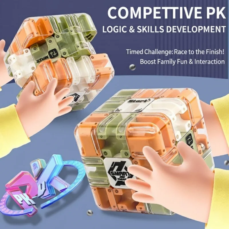 Rompecabezas 3D grandes, cubo de laberinto, rompecabezas atractivo, juguete para aliviar el estrés, desarrollo lógico, juego educativo de enfoque, regalo para adultos - imagen 2