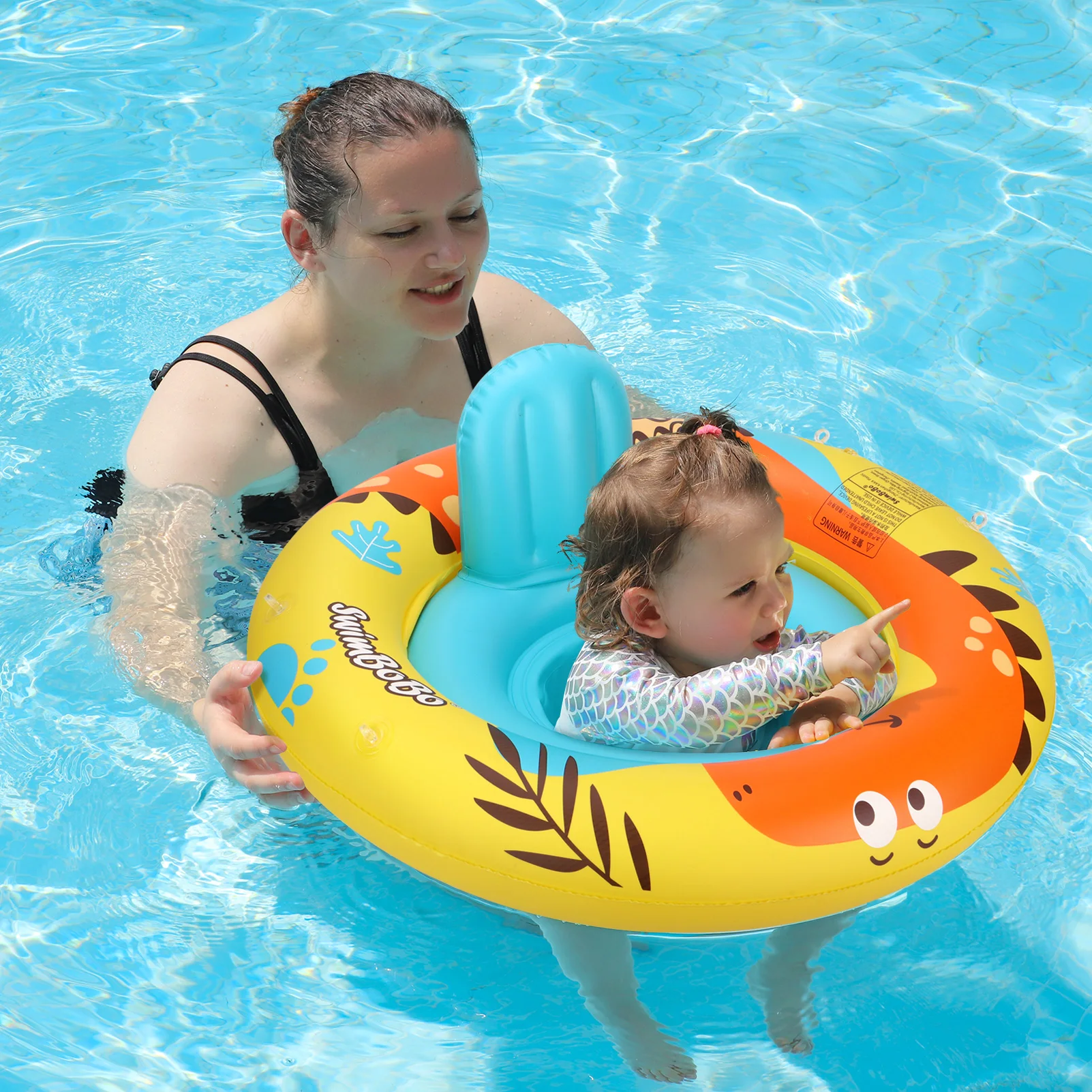 Flotador dinosaurio con dosel para niños – Swimbobo