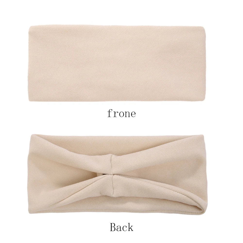 5 unids/lote Otoño Invierno Color sólido diademas para bebé mujer niñas suave elástico Yoga diademas Bandanas niños accesorios clásicos para el cabello - imagen 4