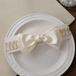 Diadema bebé con lazo de encaje suave - estilo coreano, princesa