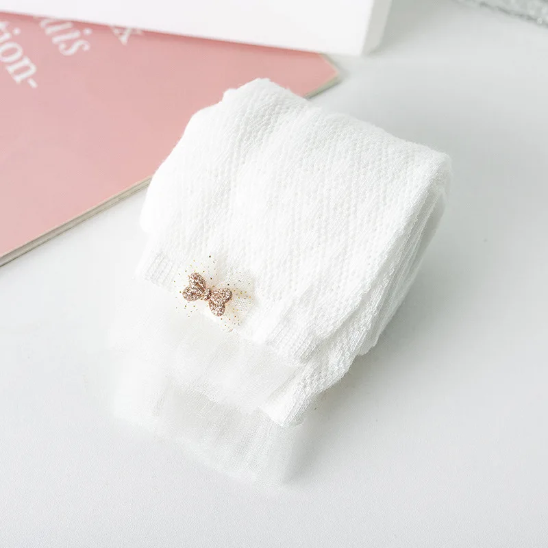 Pantalones para niñas y niños, ropa de encaje calado de malla de algodón suave para niños, mallas que combinan con todo para verano - imagen 4