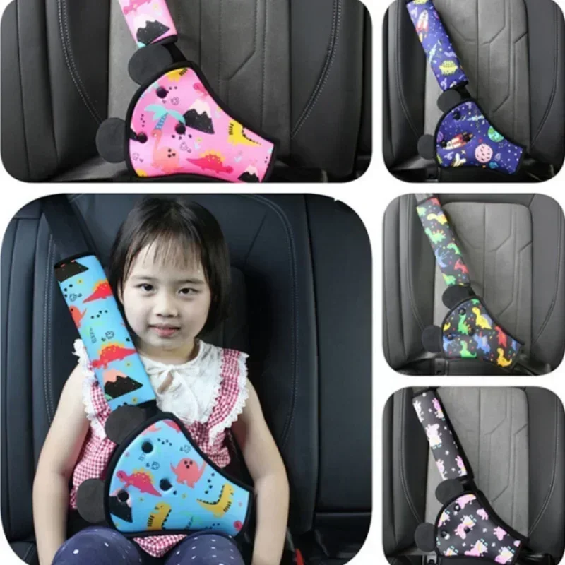 Fundas para cinturón de seguridad de coche para niños, almohadillas protectoras para cinturón de seguridad limitador de cuello, cómodos y suaves, accesorios interiores para coche, 2 uds. - imagen 2