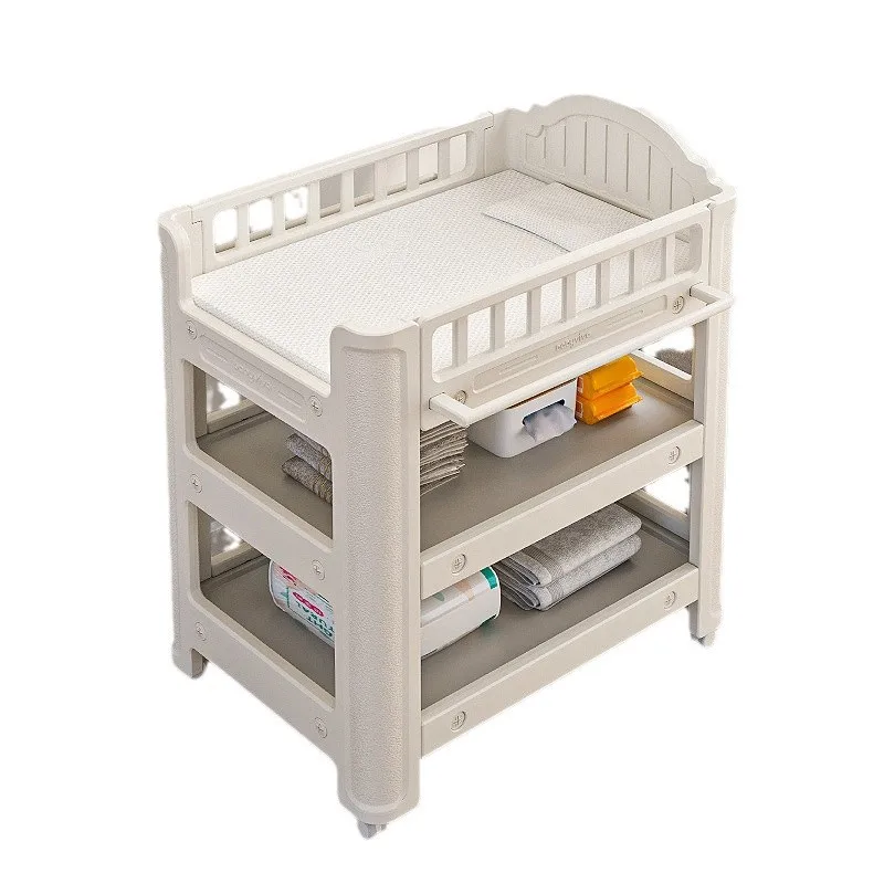 Mesas para cambiar pañales, soporte para pañales de bebé, cambio de pañales para bebé, soporte táctil para lactancia, cama móvil para bebé recién nacido - imagen 5
