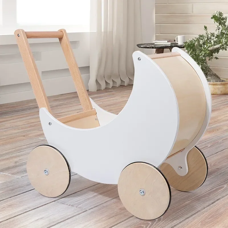 Rompecabezas para niños, Educación Temprana, aprendizaje a caminar, conduciendo un carrito, ayuda a los bebés, aprender a caminar, carrito de compras, juguetes de madera - imagen 2