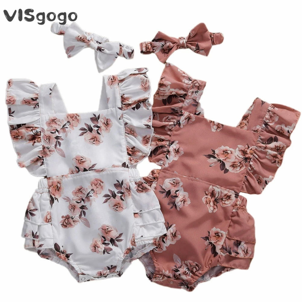 Pelele VISgogo 2 piezas niña flores - vista principal