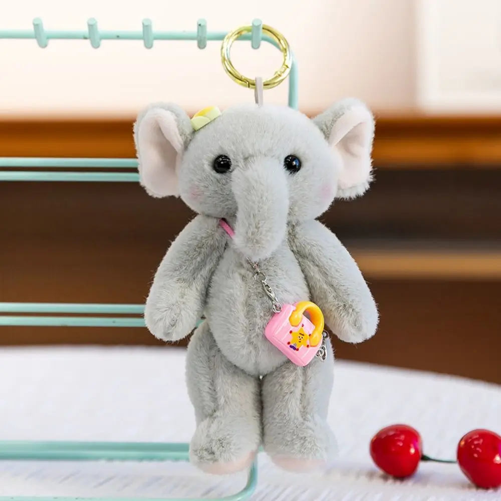Colgante peluche elefante dibujos animados para mochila y llavero - imagen 4