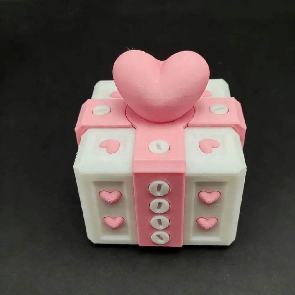 Caja de Regalo Divertida y Annoying, Caja de Rompecabezas Creativa y Novedosa, Adorno con Figuras Impresas en 3D, Caja de Almacenamiento con Forma de Corazón para Bromas, Juguete Antiestrés - imagen 3