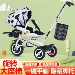 Triciclo para niños – Bicicleta bebé y coche de juguete con carretilla