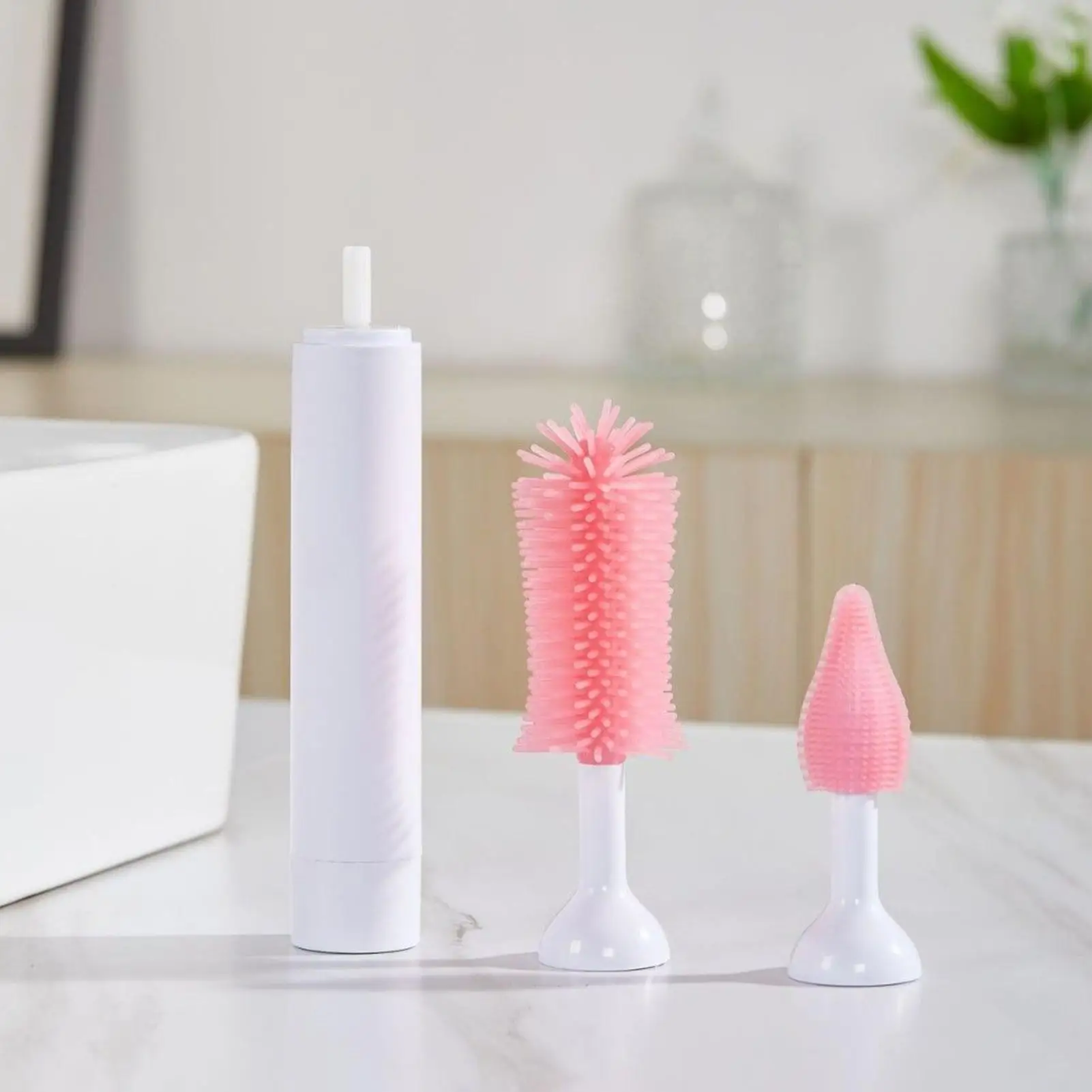 Limpiador de cepillo de botella eléctrico, cepillo eléctrico, Kit de limpieza de botellas de viaje, Kit de herramientas reemplazable, suministros de limpieza para mujeres, mamá, hogar