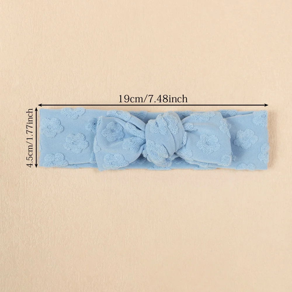 Diademas para bebé con lazo de flores azules - imagen 4