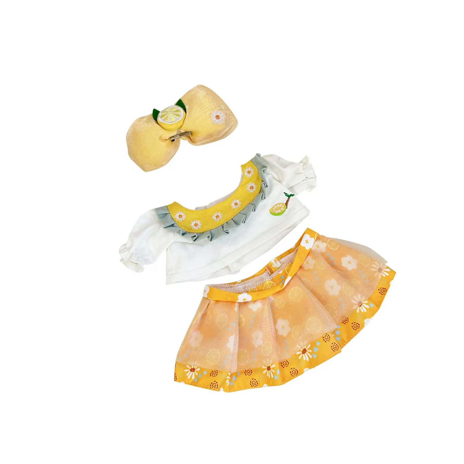 Doll Outfits for Girls Shirt Skirt Suit Doll Outfits Cute Doll Pendant Stylish Soft Photo Props Dress Up Doll Clothes for 38