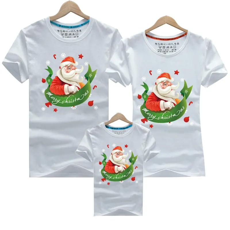Ropa a juego para la familia, camiseta divertida con estampado de Papá Noel para adultos y niños, pelele para bebé, Padre, Hijo, madre e hija, Tops - imagen 2