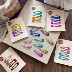 4 Uds. Pinzas para el cabello pequeñas y coloridas, horquillas BB, pasadores de Metal de moda coreana, accesorios de estilismo para bebés, mujeres y niñas