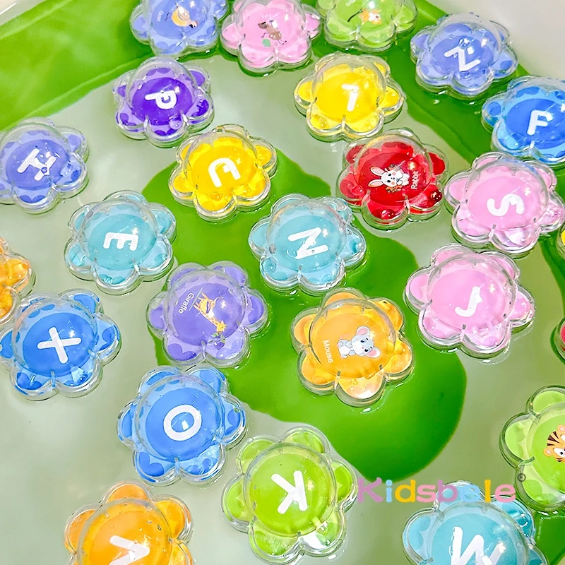 Juguetes flotantes de agua con letras del alfabeto y números para bebés, juguetes flotantes para bañera, piscina al aire libre, playa, baño, regalo de fiesta para niños pequeños - imagen 2