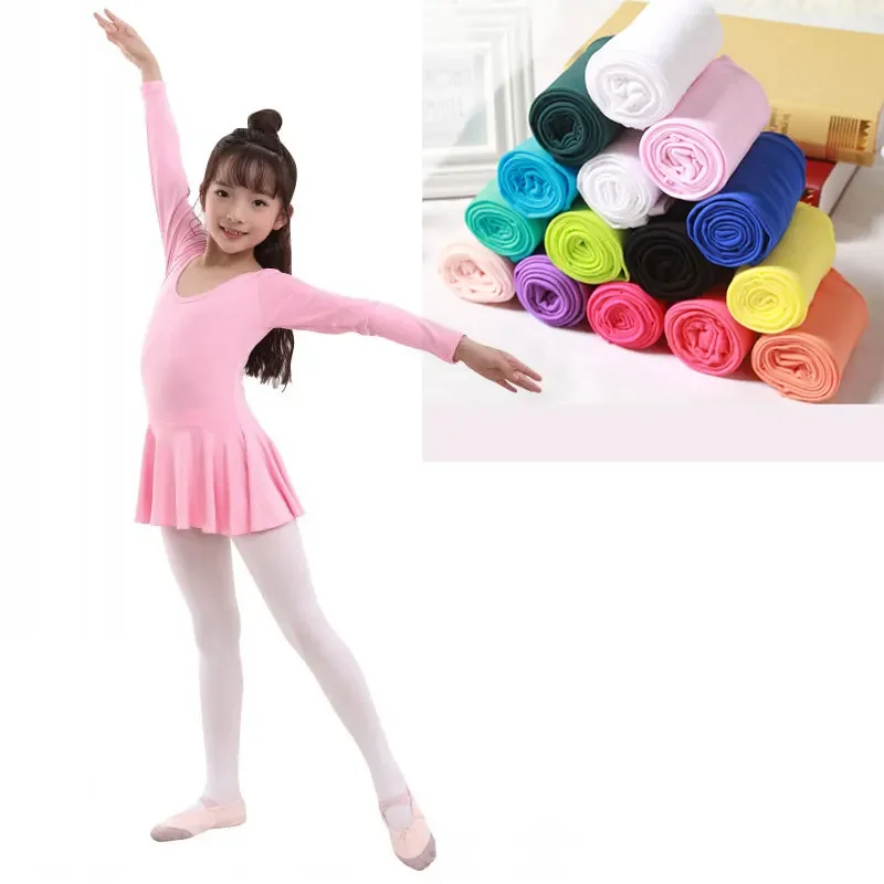 Medias de terciopelo para niños y niñas, pantimedias blancas sólidas, medias escolares de baile de Ballet, verano y primavera - imagen 5